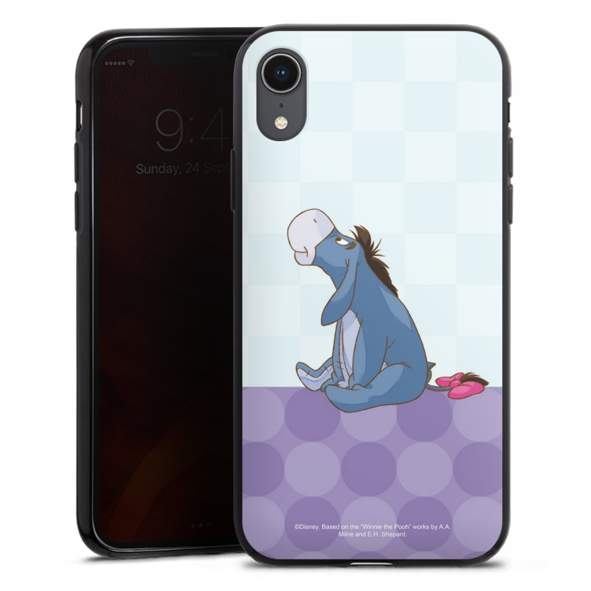 iPhone Xr Handy Silikon Hülle Case schwarz Handyhülle Disney Donkey Winnie The Pooh