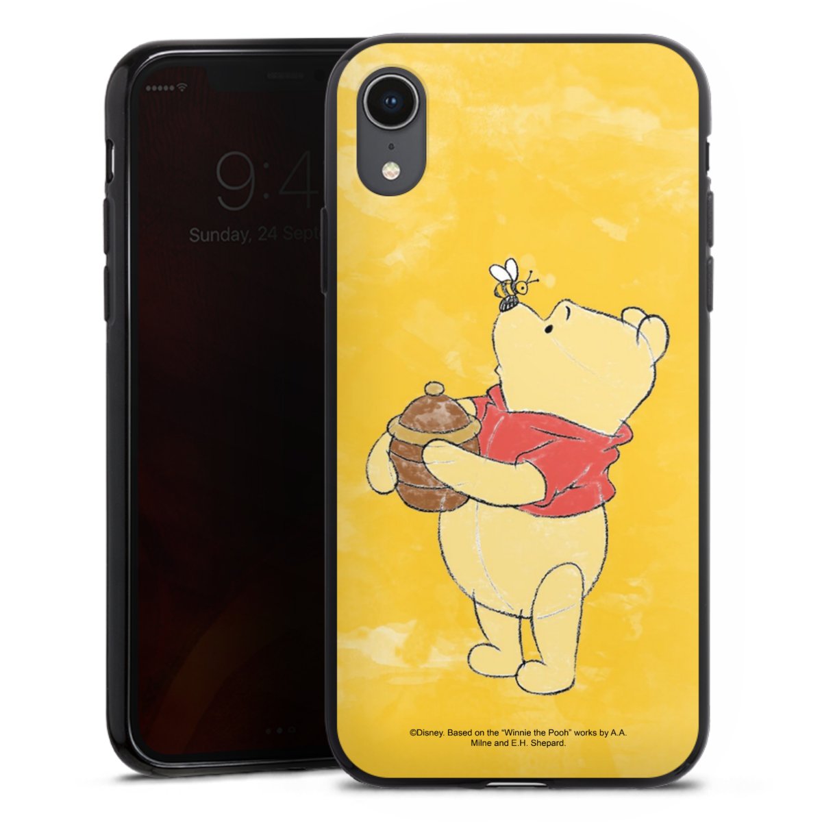 iPhone Xr Handy Silikon Hülle Case schwarz Handyhülle Official Licensed Product Winnie The Pooh Disney