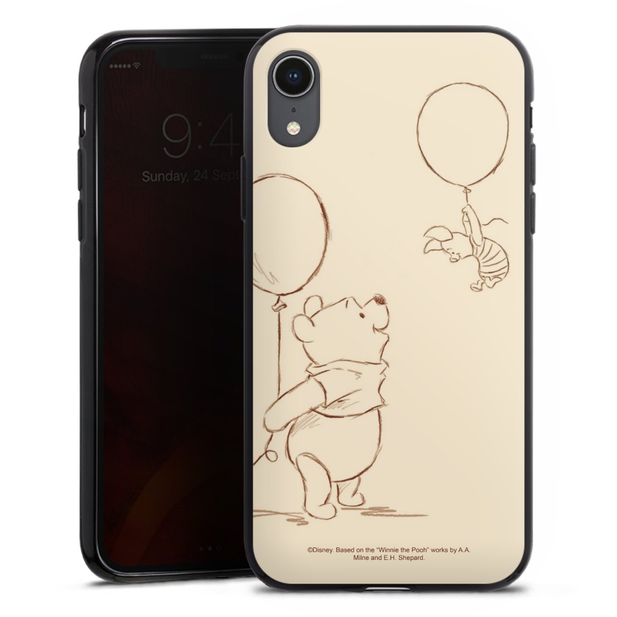 iPhone Xr Handy Silikon Hülle Case schwarz Handyhülle Official Licensed Product Winnie The Pooh Disney