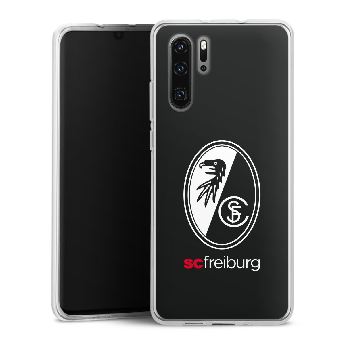 Huawei P30 Pro Handy Silikon Hülle Case transparent Handyhülle Official Licensed Product Sc Freiburg Coat Of Arms Silikon Case