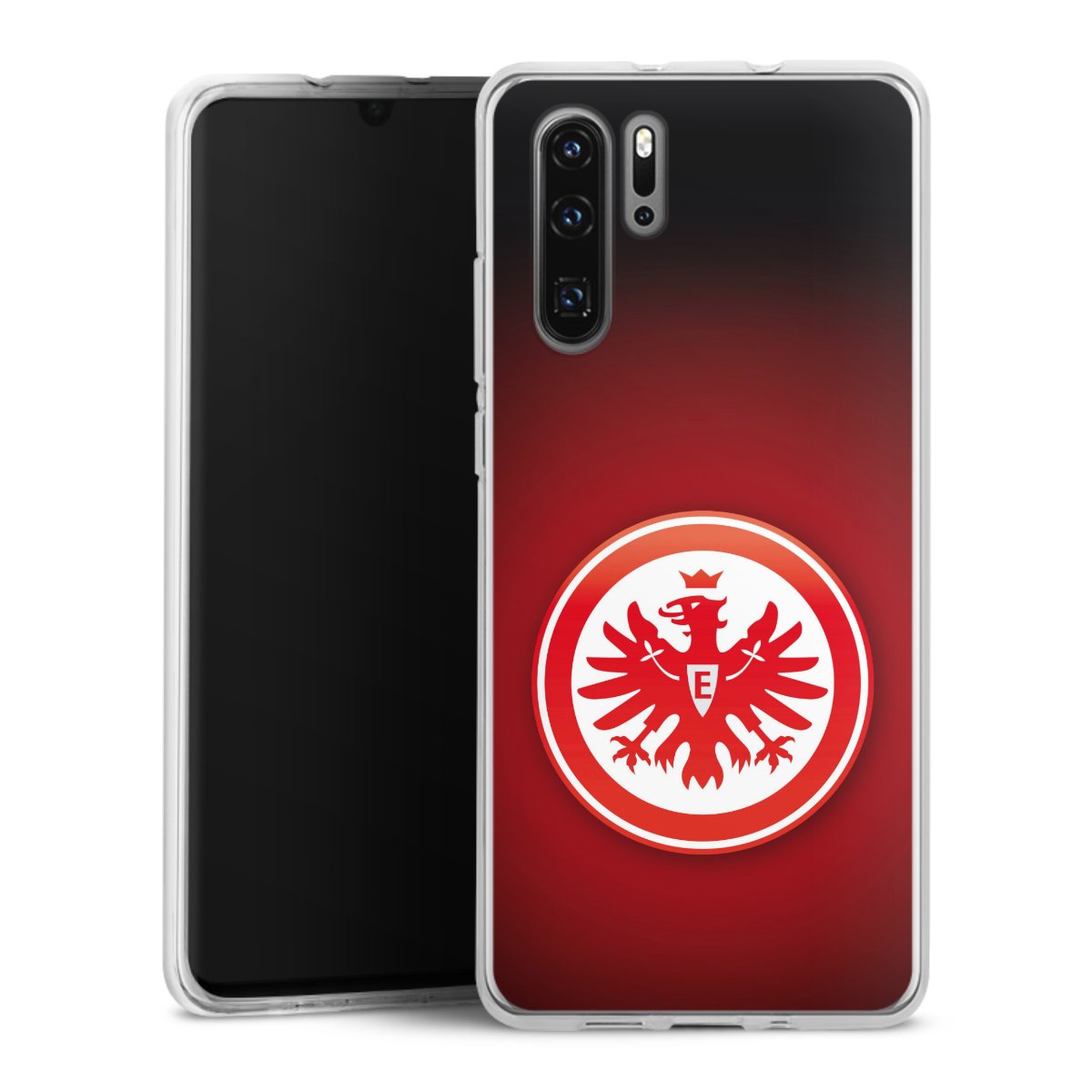 Huawei P30 Pro Handy Silikon Hülle Case transparent Handyhülle Eintracht Frankfurt Official Licensed Product Coat Of Arms Silikon Case