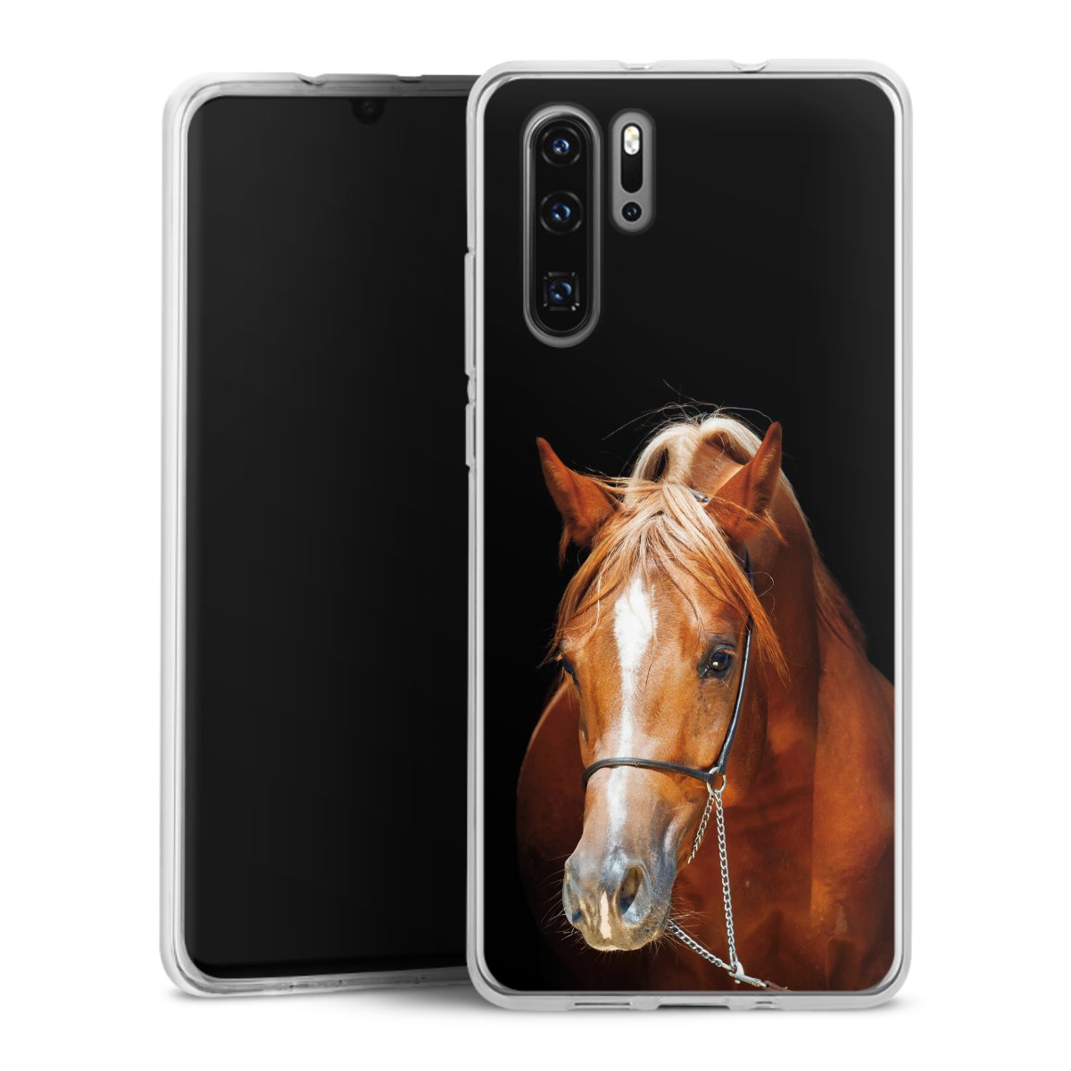 Huawei P30 Pro Handy Silikon Hülle Case transparent Handyhülle Mare Horse Hobby Silikon Case