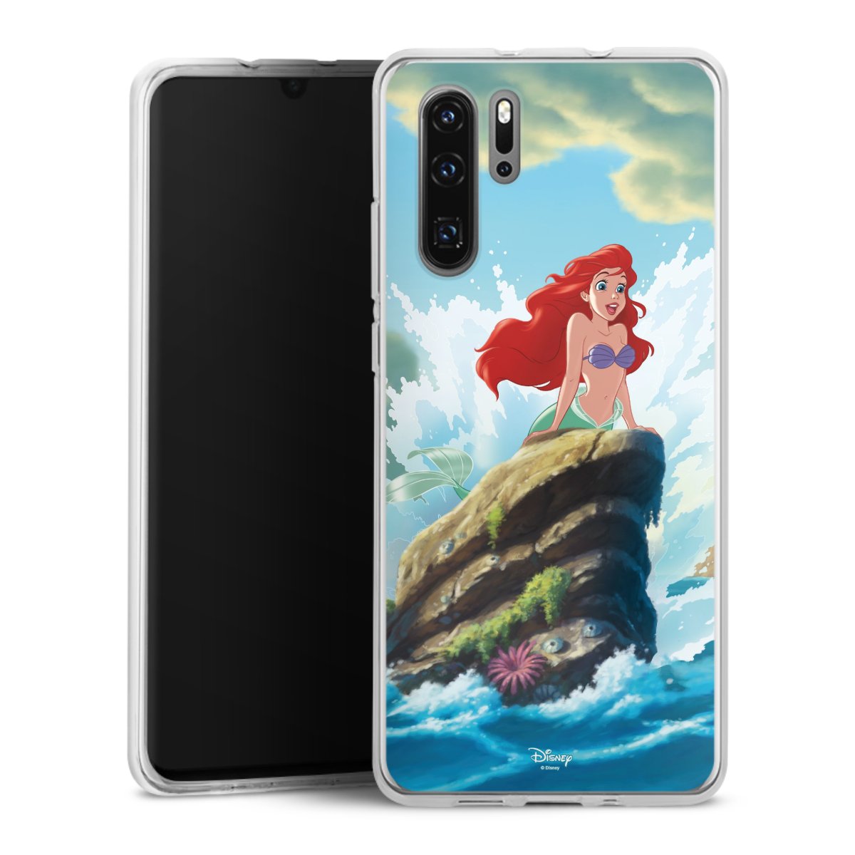 Huawei P30 Pro Handy Silikon Hülle Case transparent Handyhülle Mermaid Arielle Die Meerjungfrau Official Licensed Product Silikon Case