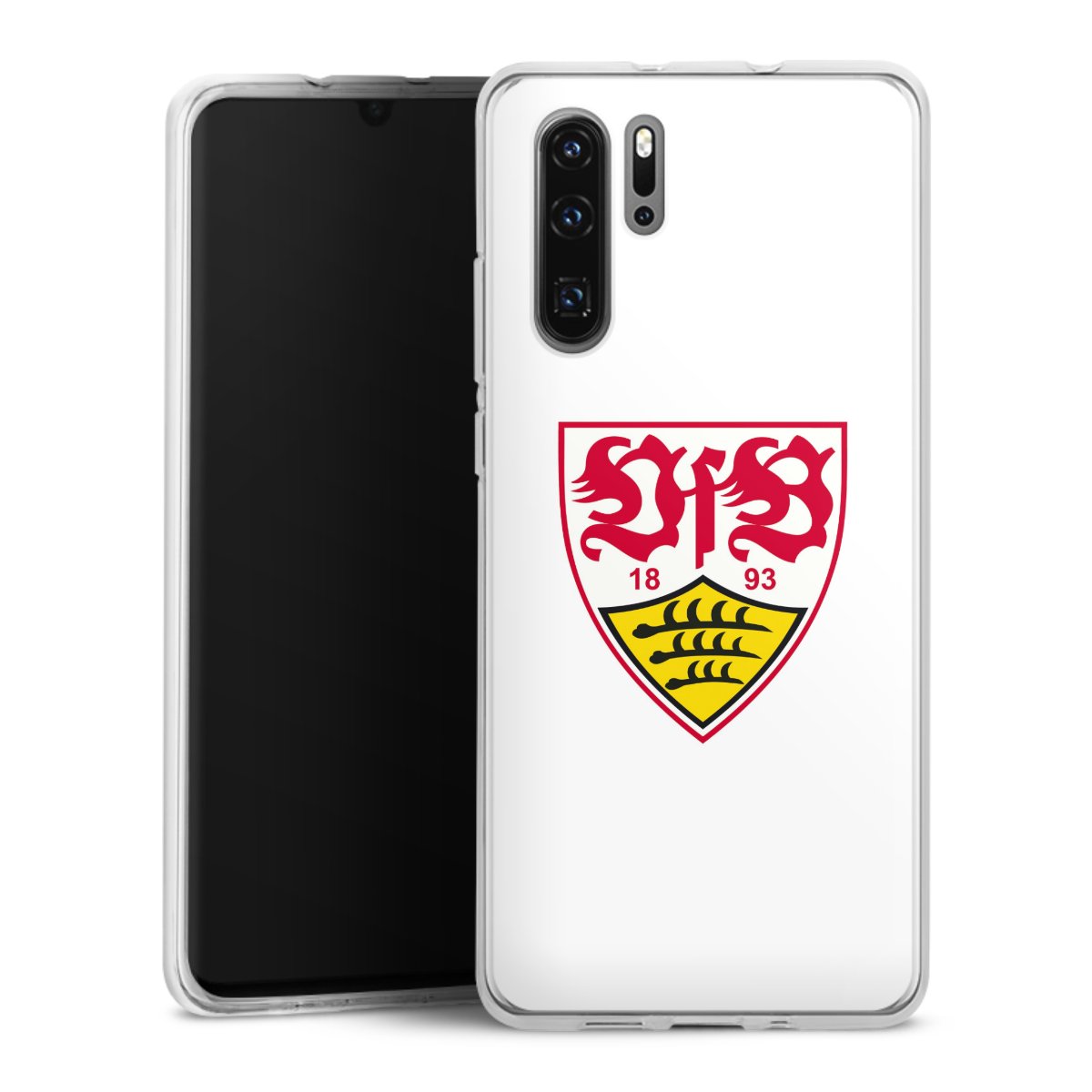 Huawei P30 Pro Handy Silikon Hülle Case transparent Handyhülle Logo Official Licensed Product Vfb Stuttgart Silikon Case