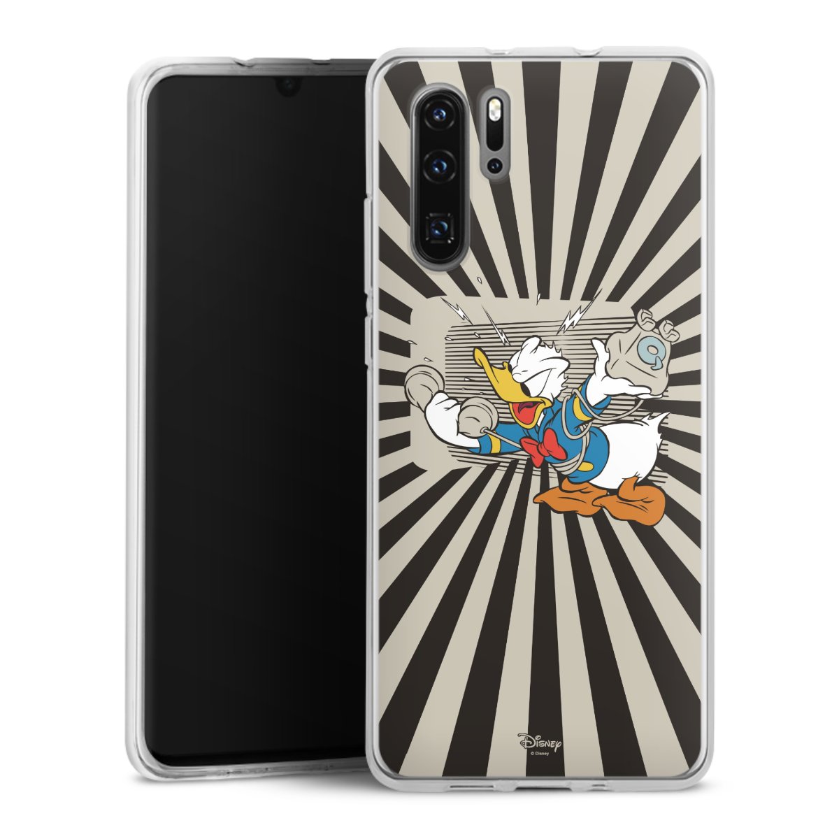 Huawei P30 Pro Handy Silikon Hülle Case transparent Handyhülle Donald Duck Disney Official Licensed Product Silikon Case