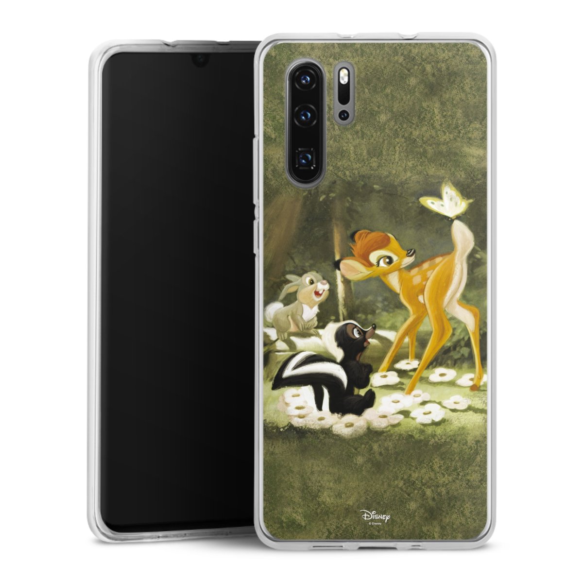 Huawei P30 Pro Handy Silikon Hülle Case transparent Handyhülle Disney Official Licensed Product Bambi Silikon Case