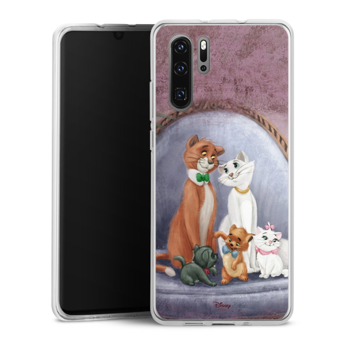 Huawei P30 Pro Handy Silikon Hülle Case transparent Handyhülle Official Licensed Product Disney Aristocats Silikon Case