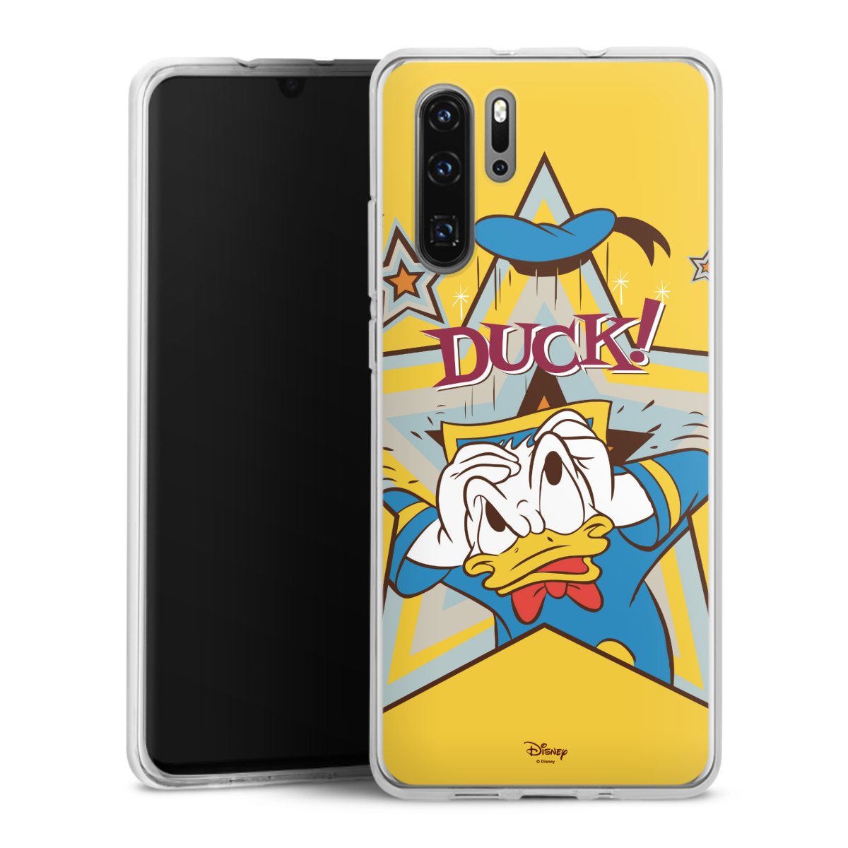 Huawei P30 Pro Handy Silikon Hülle Case transparent Handyhülle Official Licensed Product Donald Duck Disney Silikon Case