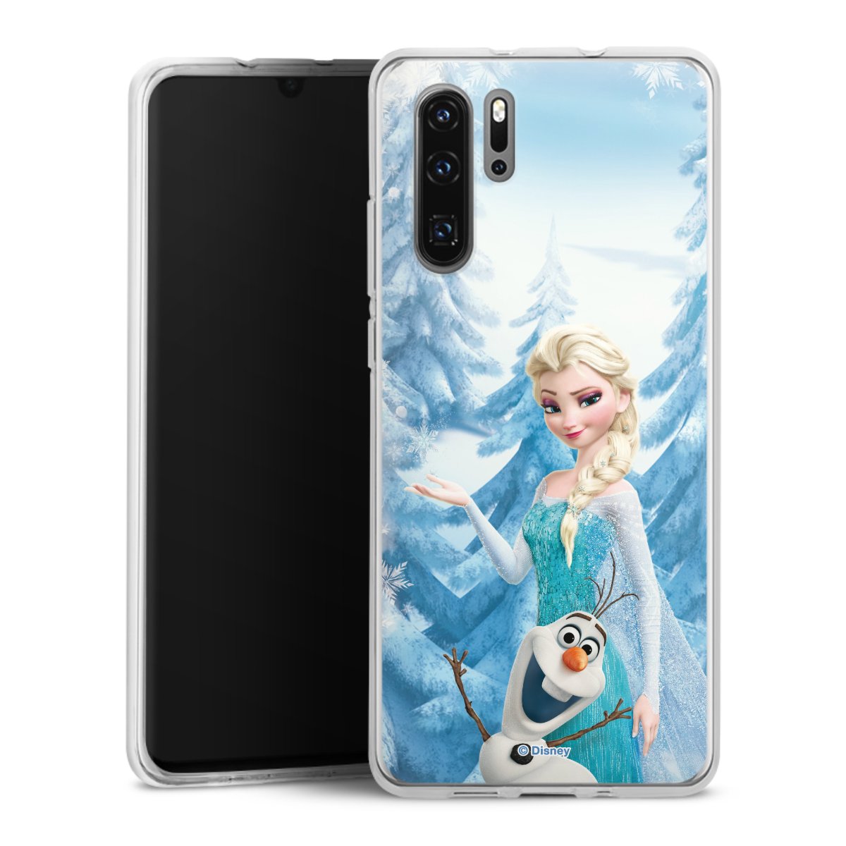 Huawei P30 Pro Handy Silikon Hülle Case transparent Handyhülle Official Licensed Product Frozen Elsa Disney Silikon Case