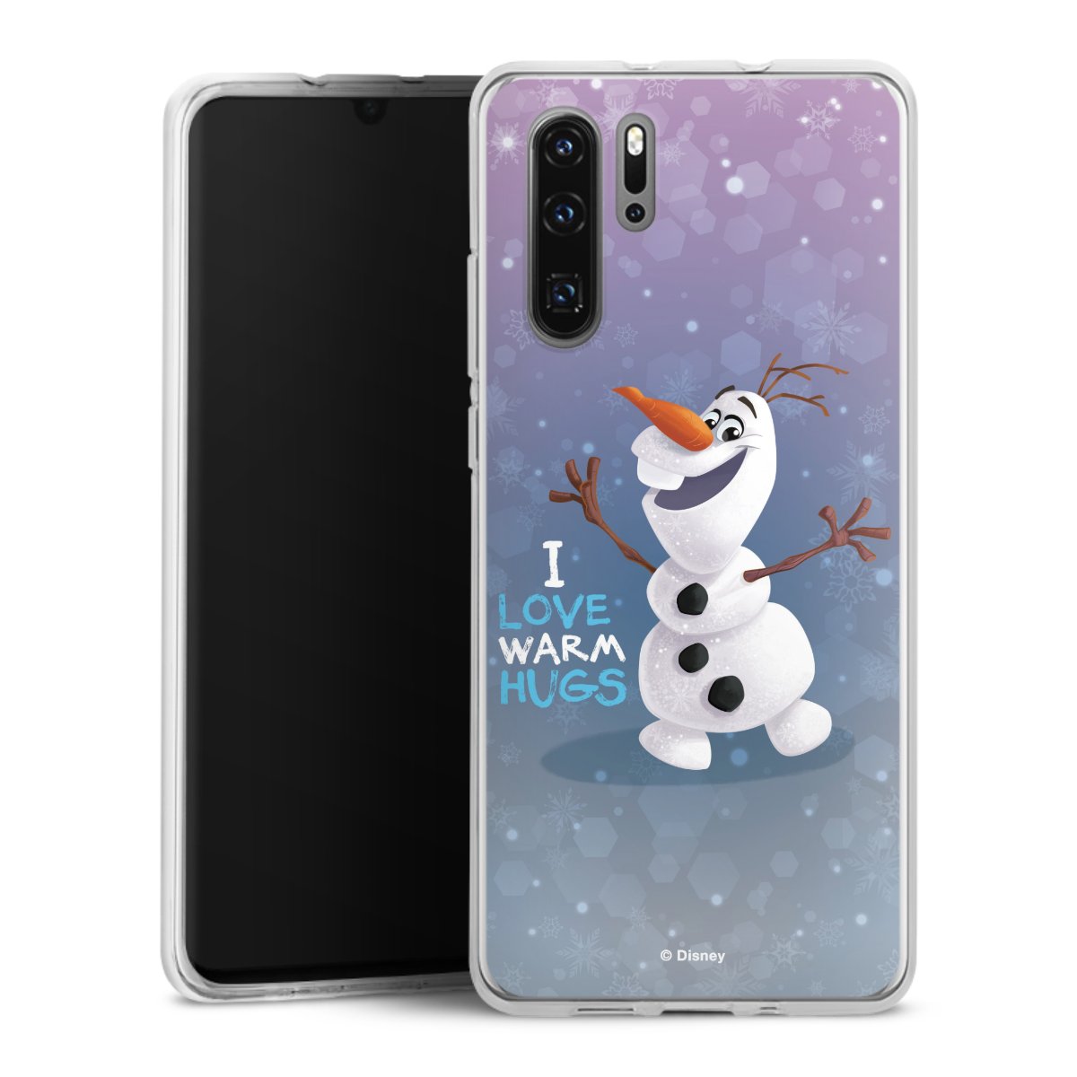 Huawei P30 Pro Handy Silikon Hülle Case transparent Handyhülle Frozen Frozen Olaf Official Licensed Product Silikon Case