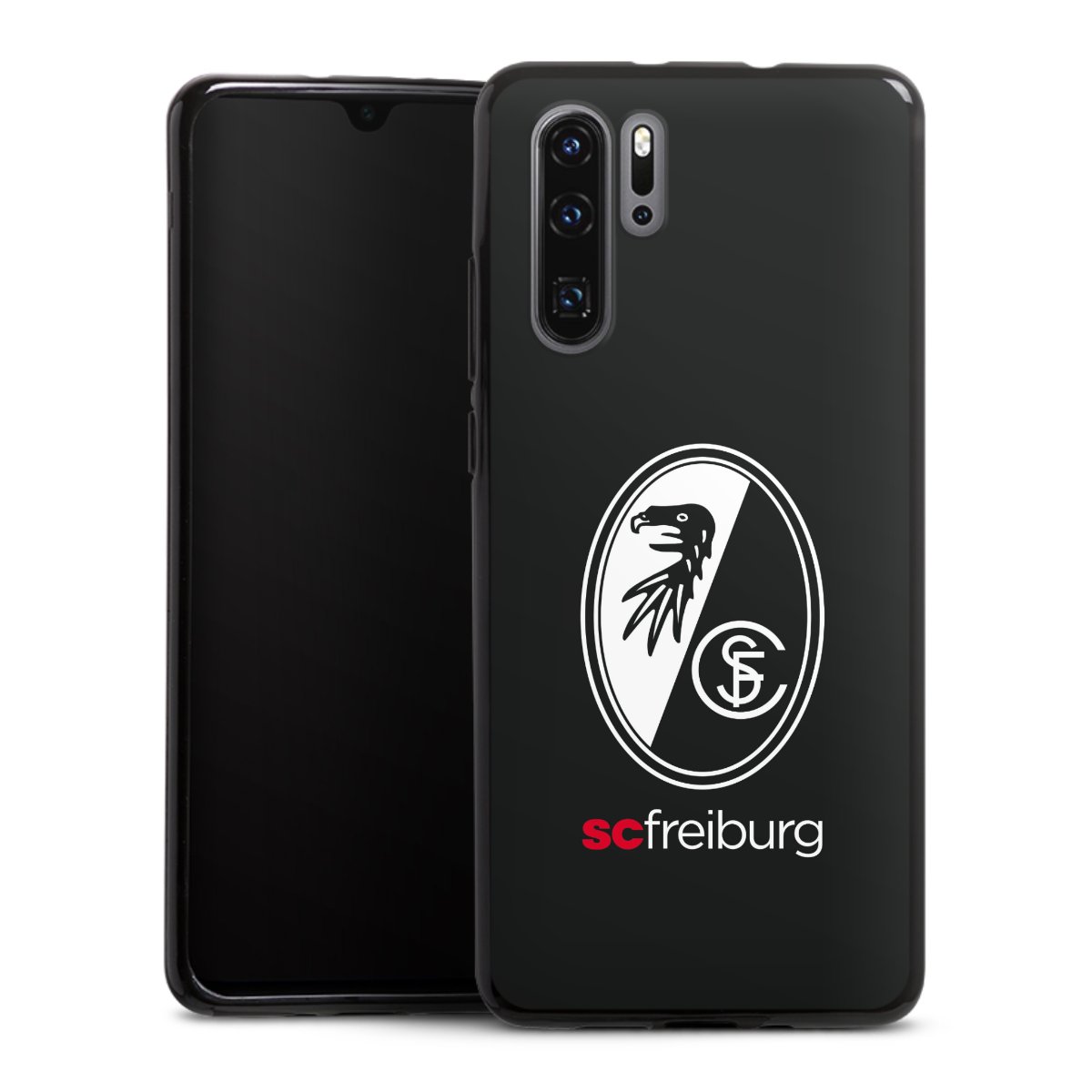 Huawei P30 Pro Handy Silikon Hülle Case schwarz Handyhülle Official Licensed Product Sc Freiburg Coat Of Arms