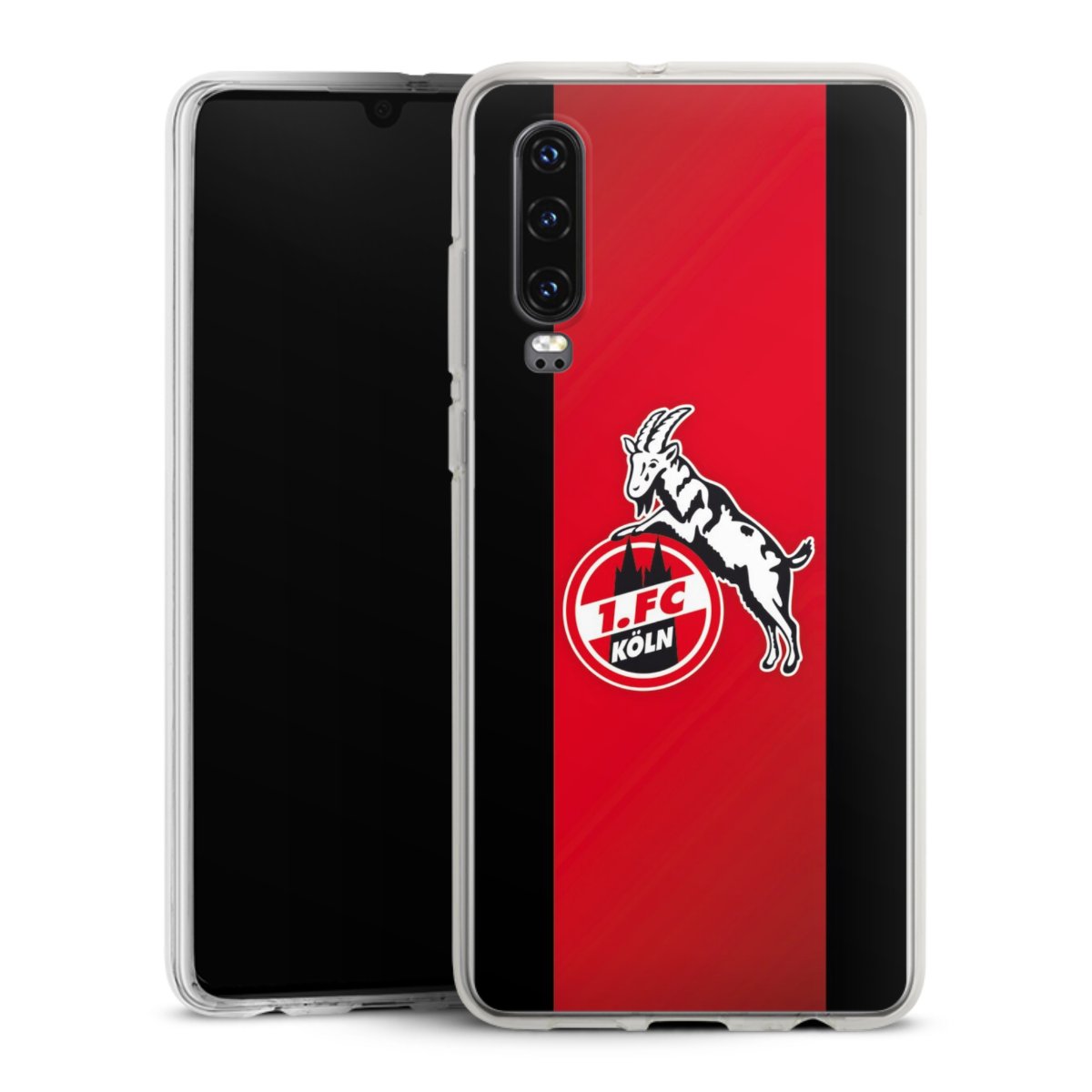 Huawei P30 Handy Silikon Hülle Case transparent Handyhülle Official Licensed Product Billy Goat Hennes 1. Fc Köln Silikon Case