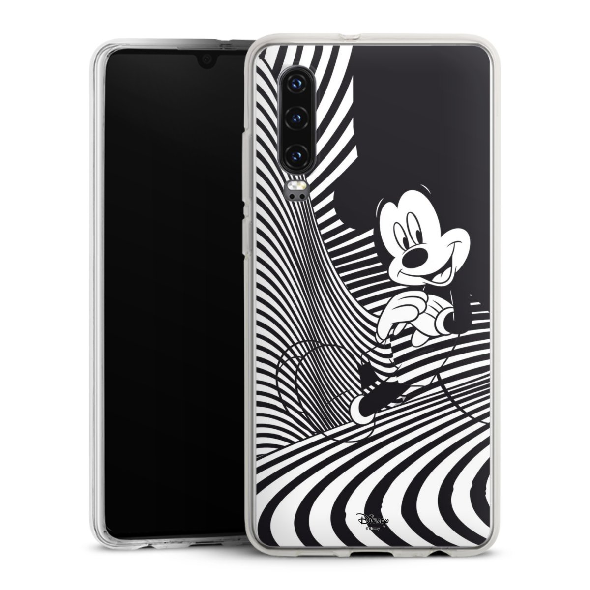 Huawei P30 Handy Silikon Hülle Case transparent Handyhülle Disney Official Licensed Product Mickey Mouse Silikon Case