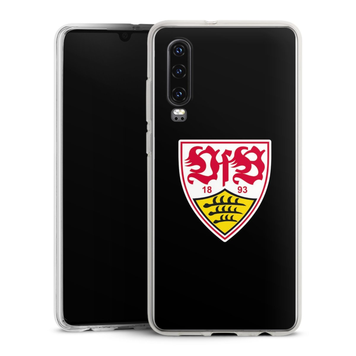 Huawei P30 Handy Silikon Hülle Case transparent Handyhülle Vfb Stuttgart Official Licensed Product Coat Of Arms Silikon Case