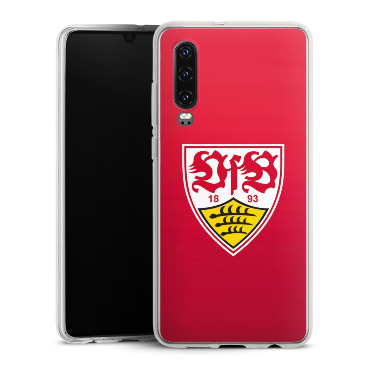 Huawei P30 Handy Silikon Hülle Case transparent Handyhülle Official Licensed Product Vfb Stuttgart Silikon Case