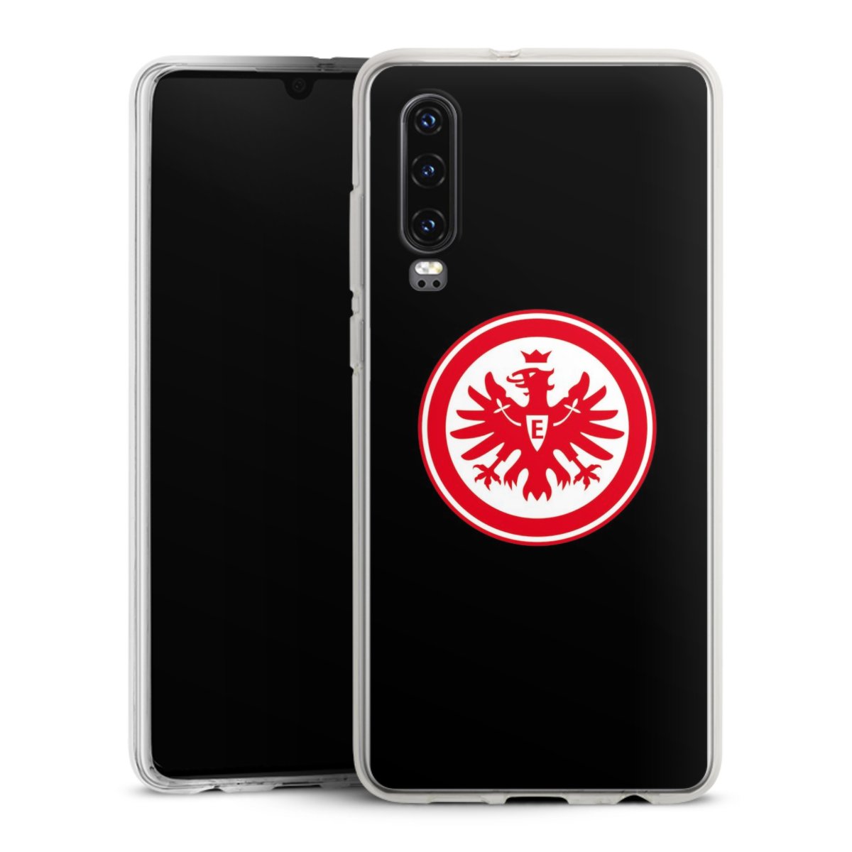 Huawei P30 Handy Silikon Hülle Case transparent Handyhülle Eintracht Frankfurt Sge Eagle Silikon Case