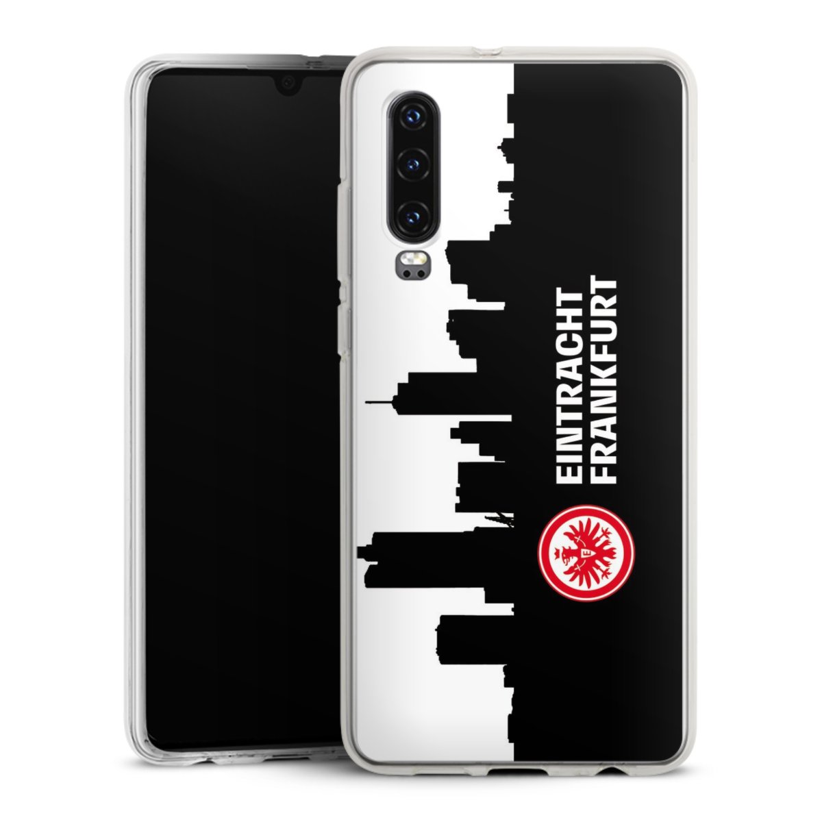 Huawei P30 Handy Silikon Hülle Case transparent Handyhülle Sge Eintracht Frankfurt Official Licensed Product Silikon Case