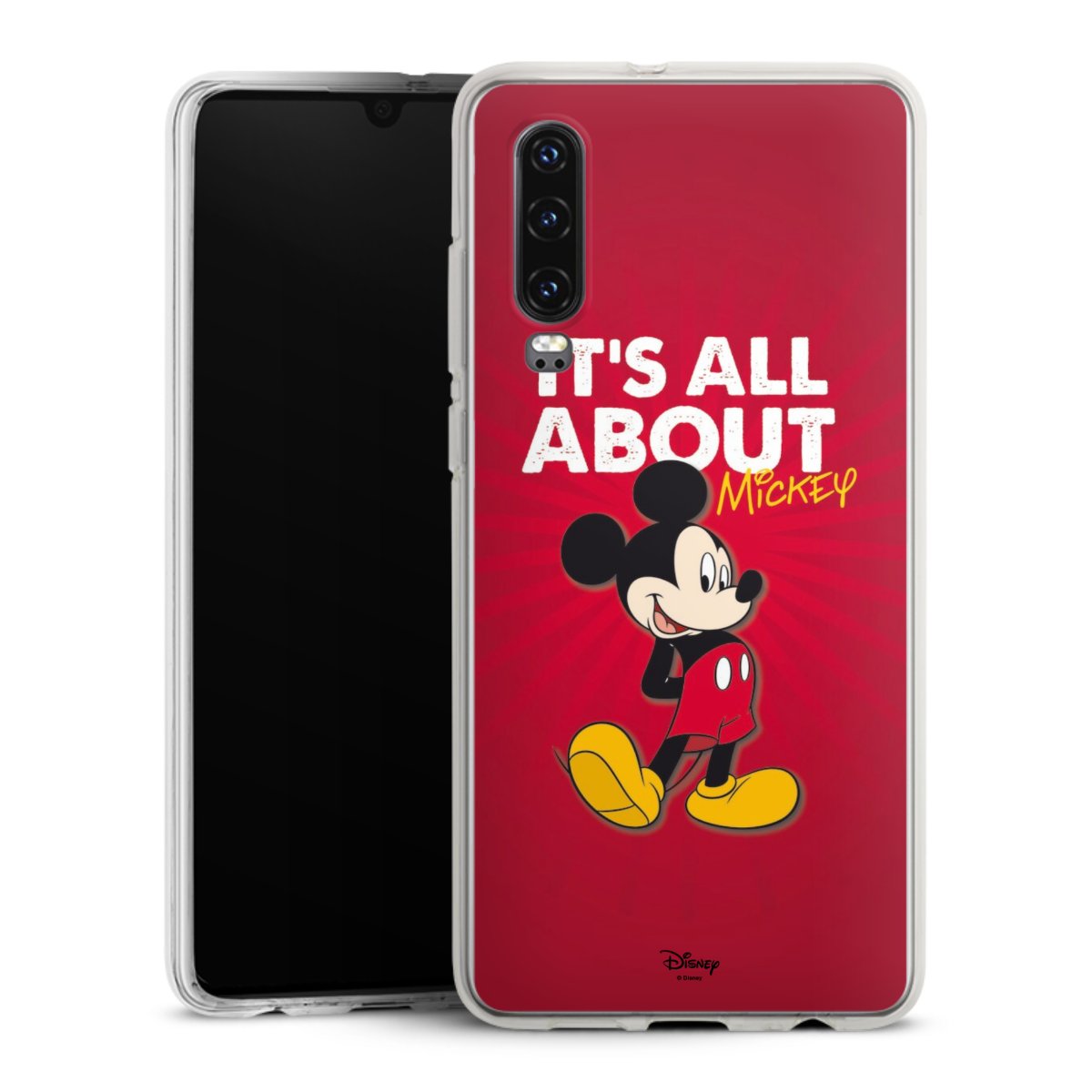 Huawei P30 Handy Silikon Hülle Case transparent Handyhülle Mouse Disney Official Licensed Product Silikon Case