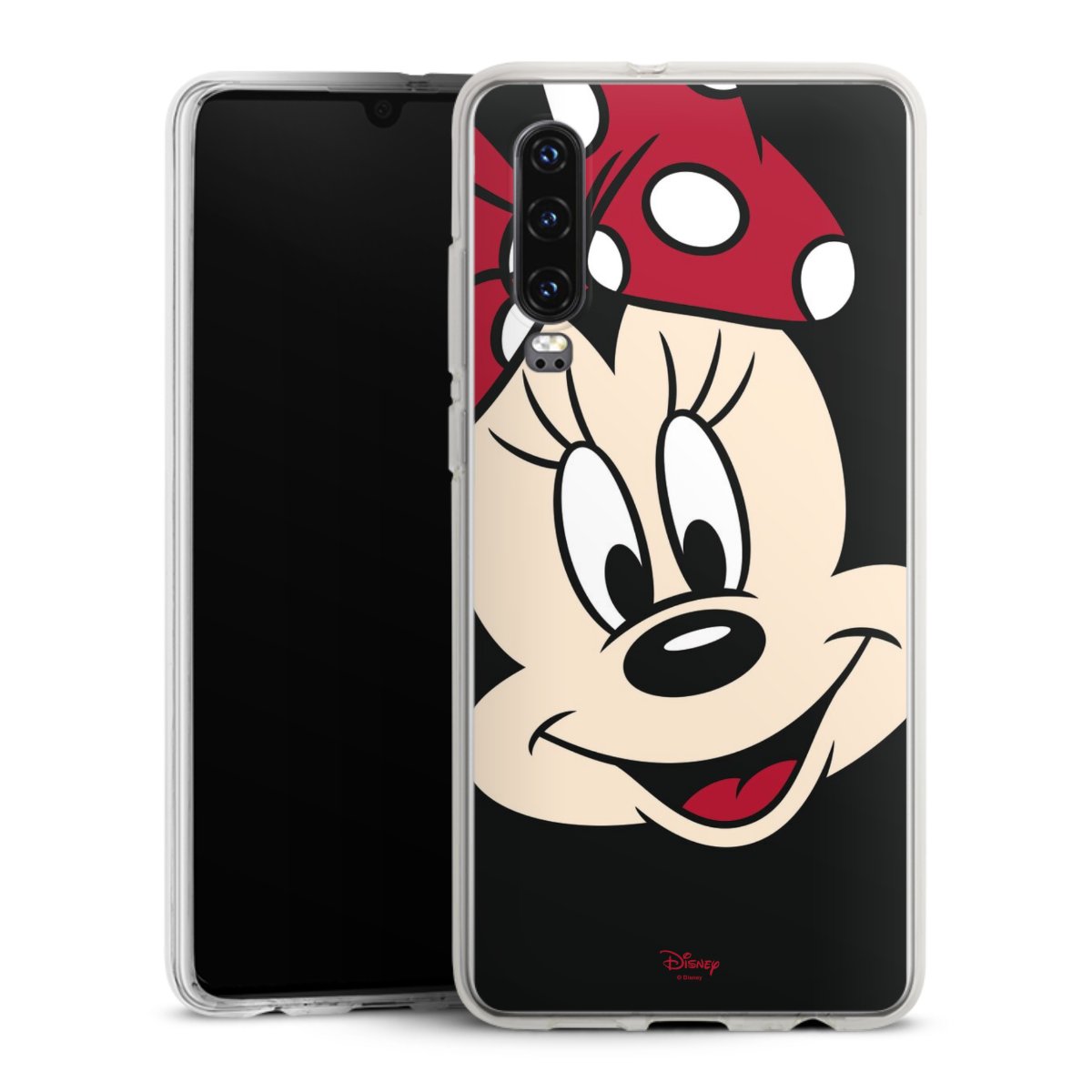 Huawei P30 Handy Silikon Hülle Case transparent Handyhülle Minnie Mouse Official Licensed Product Disney Silikon Case