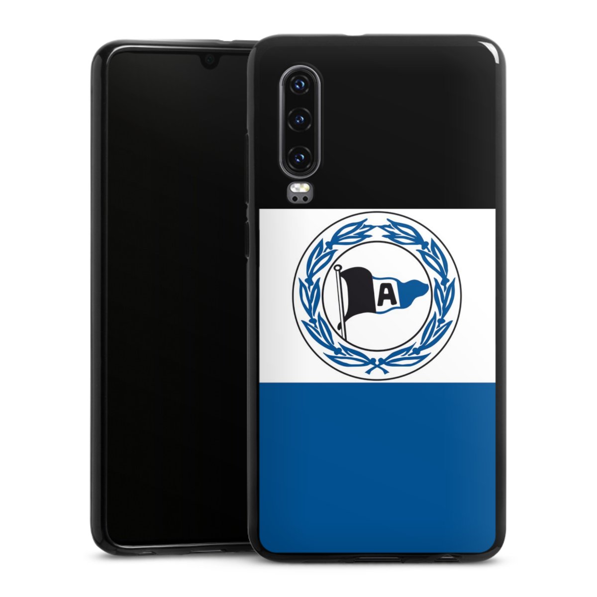 Huawei P30 Handy Silikon Hülle Case schwarz Handyhülle Arminen Official Licensed Product Arminia Bielefeld