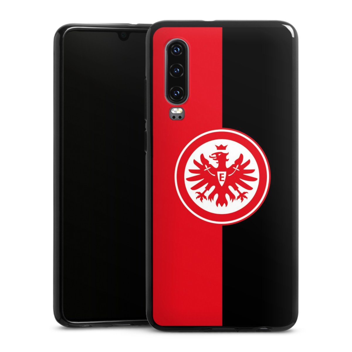 Huawei P30 Handy Silikon Hülle Case schwarz Handyhülle Official Licensed Product Eintracht Frankfurt Sge