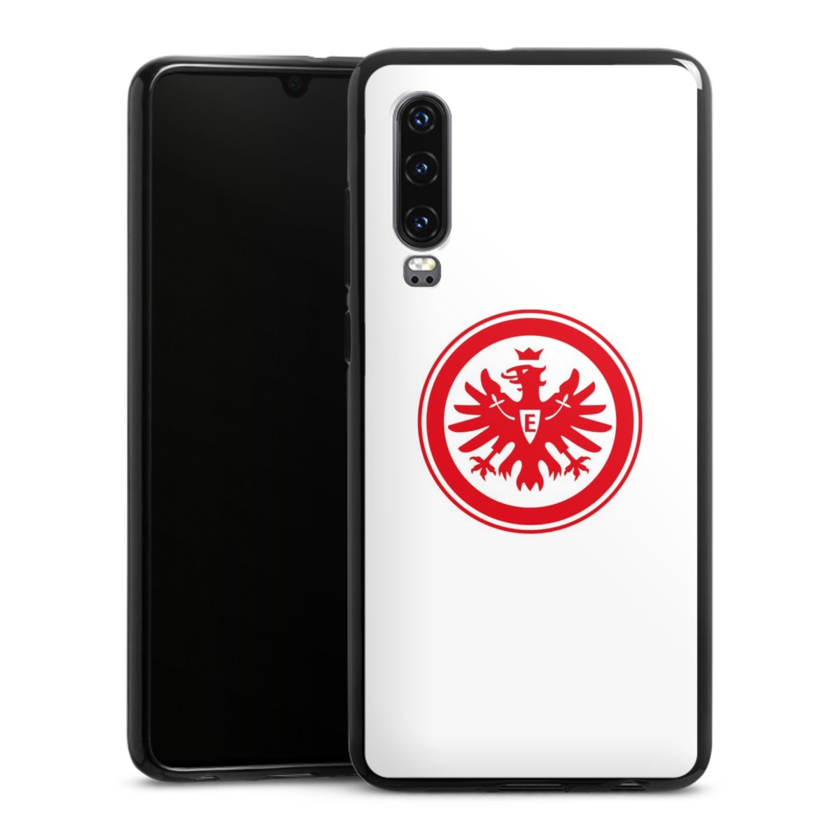 Huawei P30 Handy Silikon Hülle Case schwarz Handyhülle Sge Eintracht Frankfurt Official Licensed Product