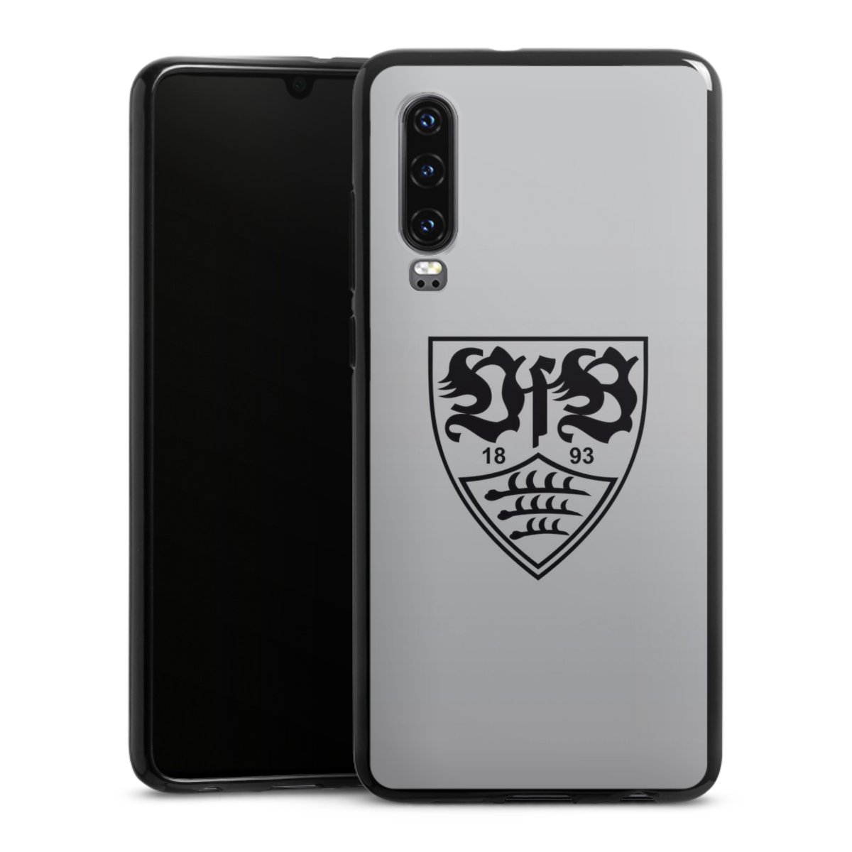 Huawei P30 Handy Silikon Hülle Case schwarz Handyhülle Logo Vfb Stuttgart Official Licensed Product