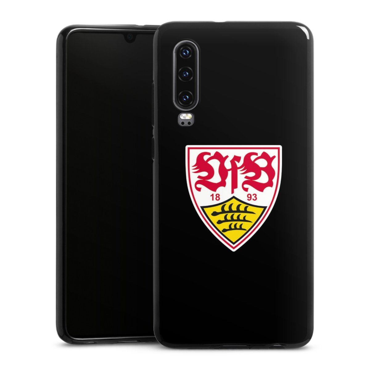 Huawei P30 Handy Silikon Hülle Case schwarz Handyhülle Vfb Stuttgart Official Licensed Product Coat Of Arms