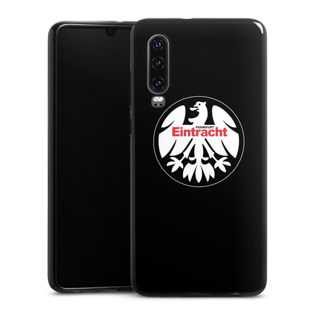 Huawei P30 Handy Silikon Hülle Case schwarz Handyhülle Official Licensed Product Eintracht Frankfurt Sge