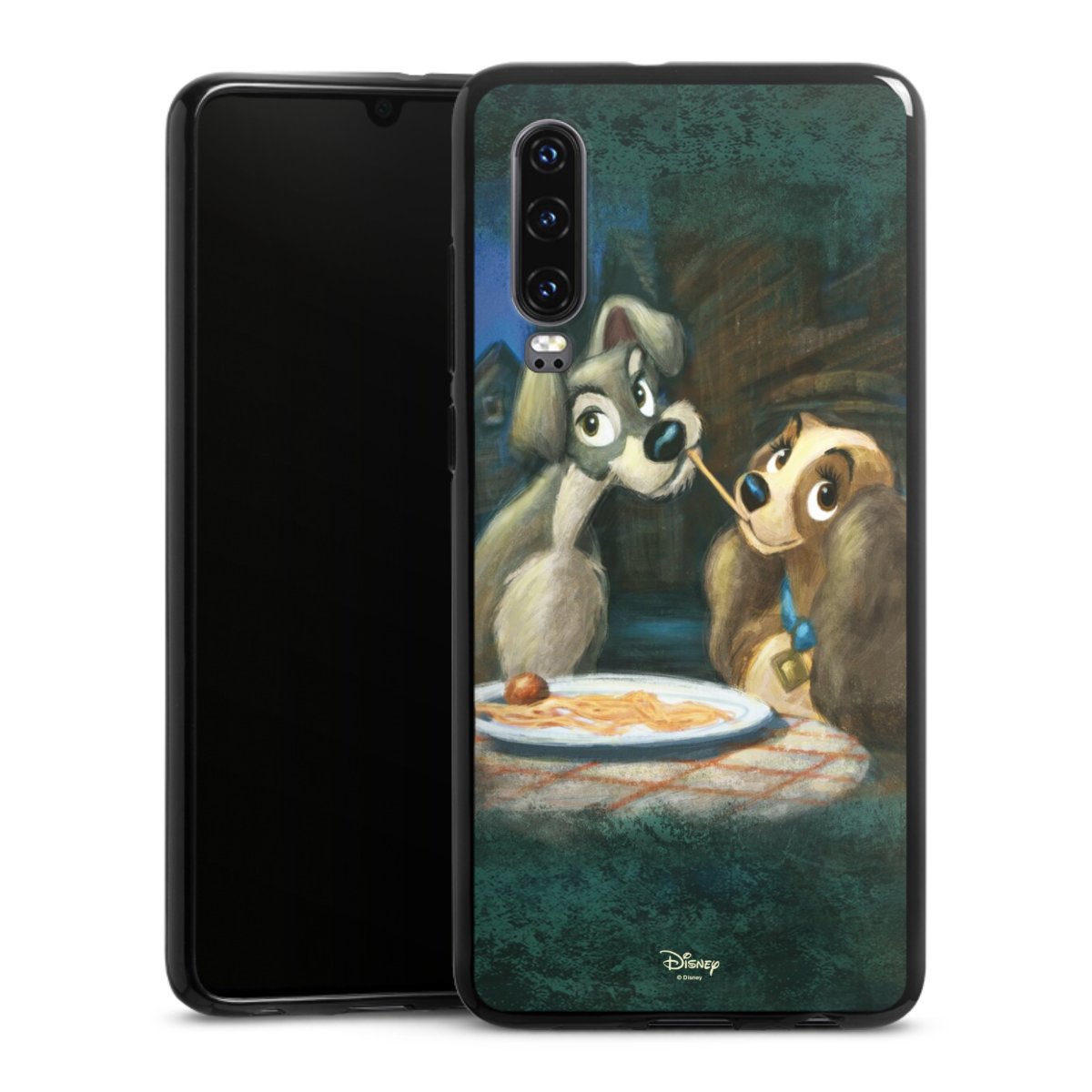 Huawei P30 Handy Silikon Hülle Case schwarz Handyhülle Lady And The Tramp Official Licensed Product Disney