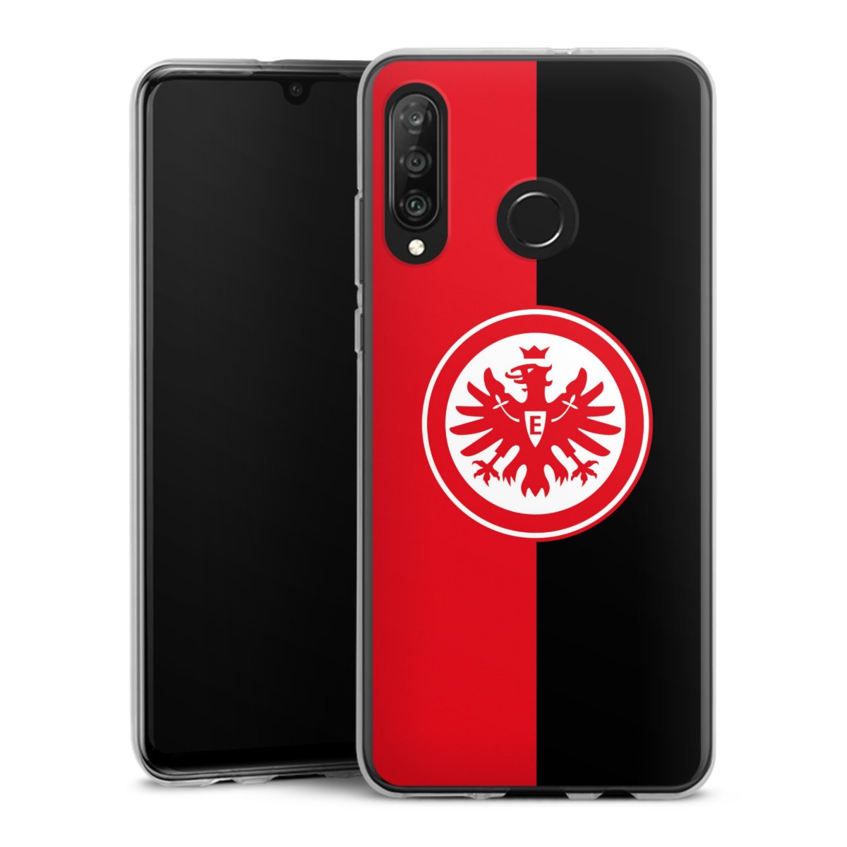 Huawei P30 Lite Handy Silikon Hülle Case transparent Handyhülle Official Licensed Product Eintracht Frankfurt Sge Silikon Case