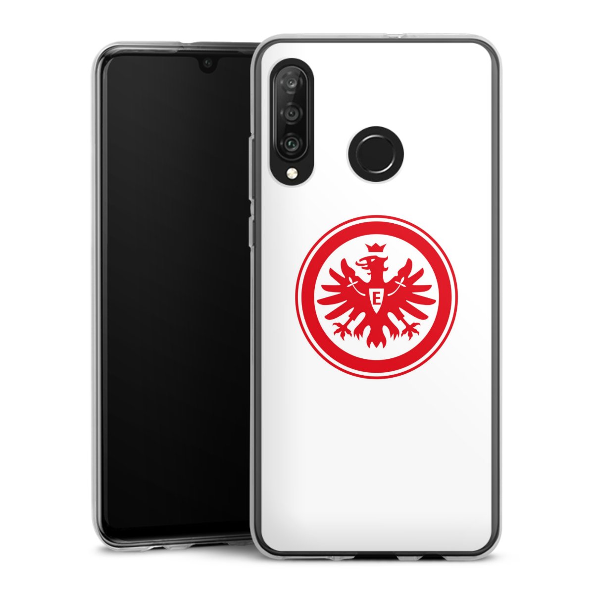 Huawei P30 Lite Handy Silikon Hülle Case transparent Handyhülle Sge Eintracht Frankfurt Official Licensed Product Silikon Case