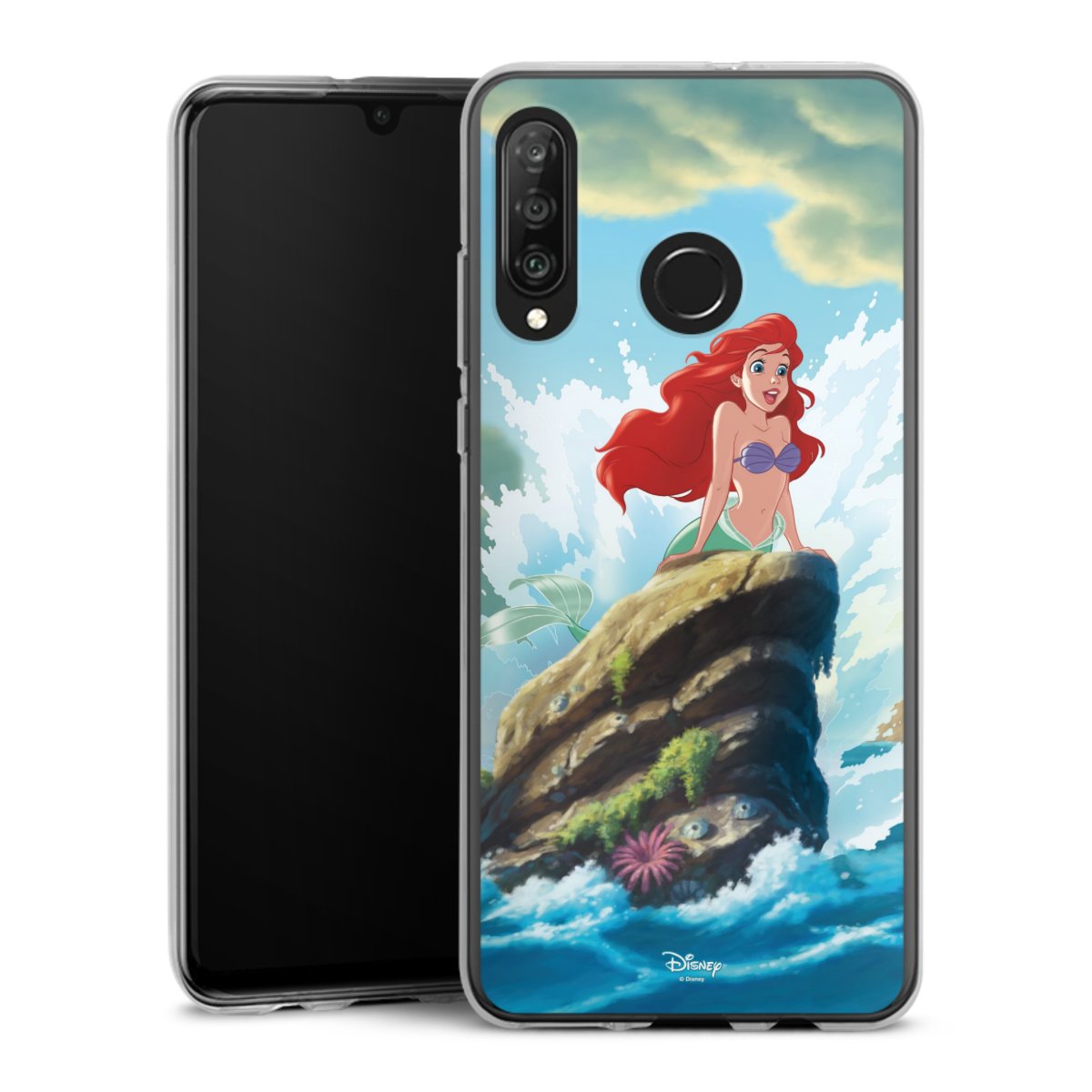 Huawei P30 Lite Handy Silikon Hülle Case transparent Handyhülle Mermaid Arielle Die Meerjungfrau Official Licensed Product Silikon Case