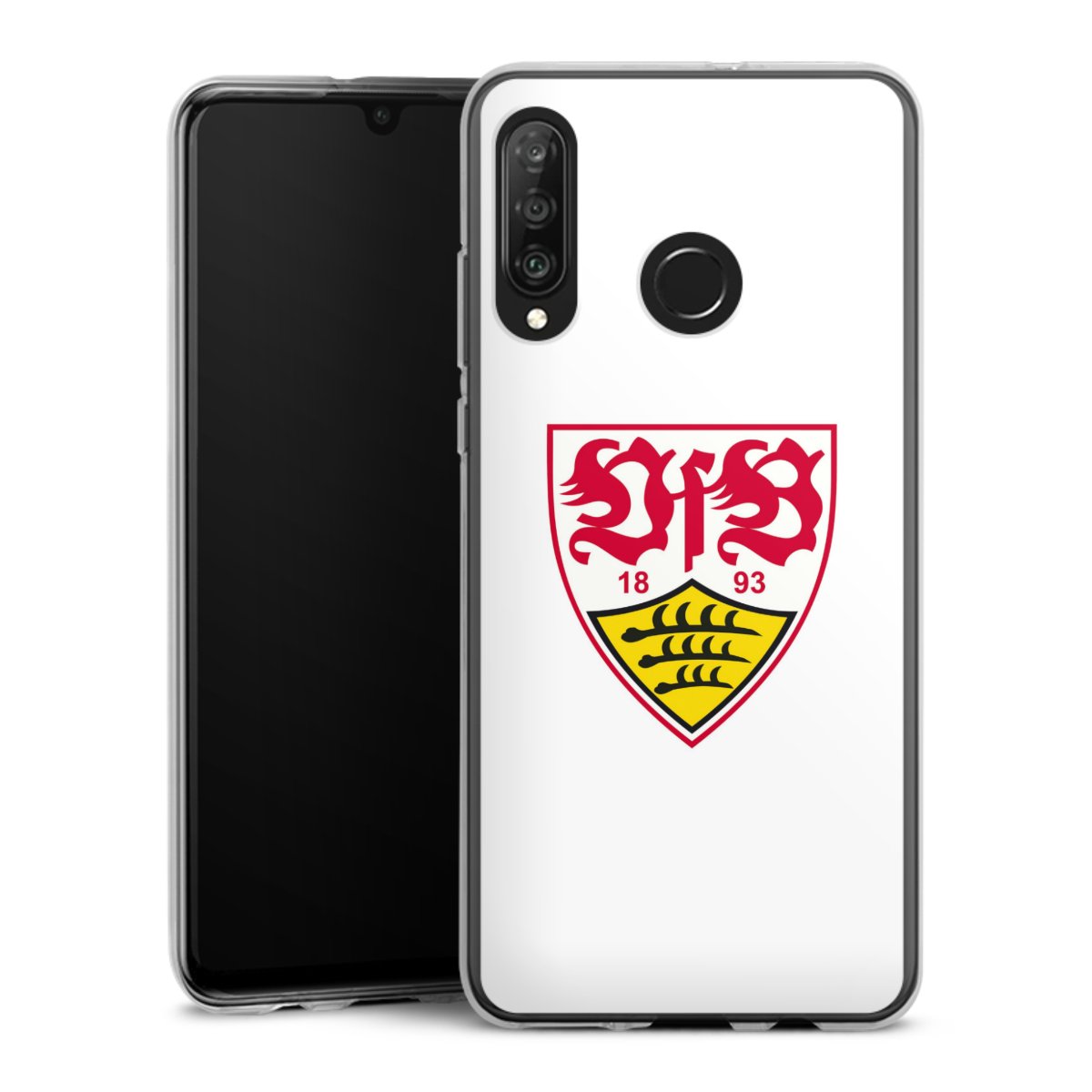 Huawei P30 Lite Handy Silikon Hülle Case transparent Handyhülle Logo Official Licensed Product Vfb Stuttgart Silikon Case