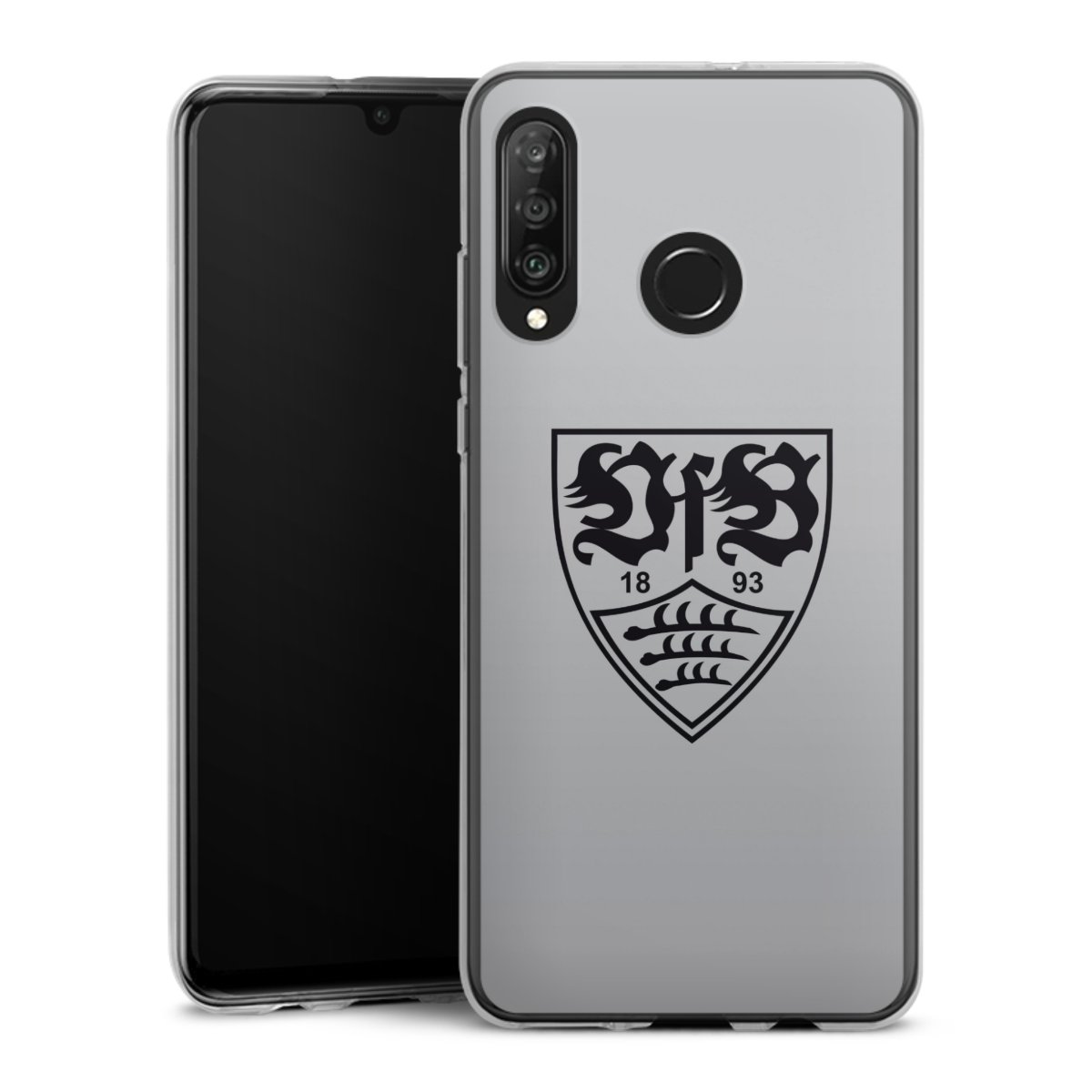 Huawei P30 Lite Handy Silikon Hülle Case transparent Handyhülle Logo Vfb Stuttgart Official Licensed Product Silikon Case