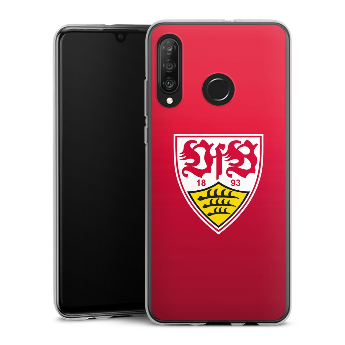 Huawei P30 Lite Handy Silikon Hülle Case transparent Handyhülle Official Licensed Product Vfb Stuttgart Silikon Case