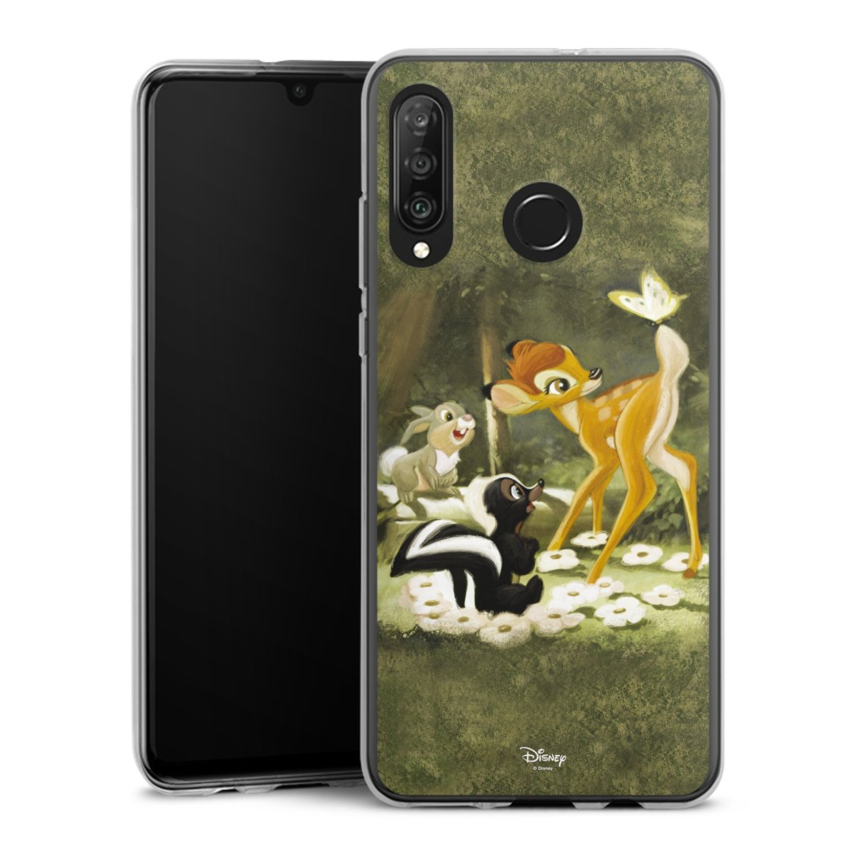 Huawei P30 Lite Handy Silikon Hülle Case transparent Handyhülle Disney Official Licensed Product Bambi Silikon Case