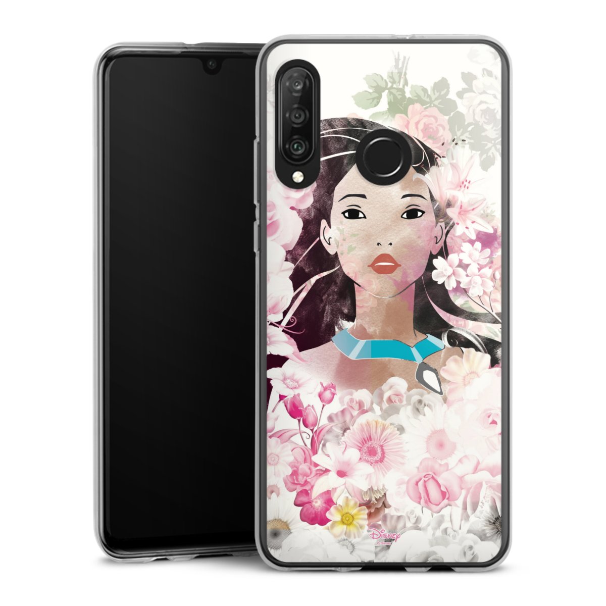 Huawei P30 Lite Handy Silikon Hülle Case transparent Handyhülle Pocahontas Official Licensed Product Disney Silikon Case