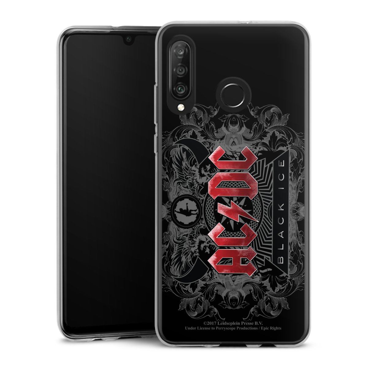 Huawei P30 Lite Handy Silikon Hülle Case transparent Handyhülle Merchandise Black Ice Acdc Silikon Case