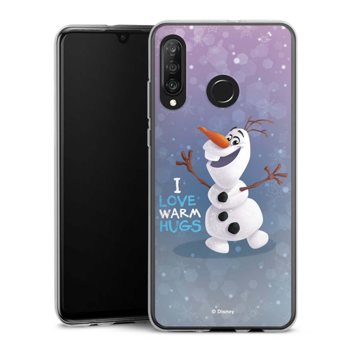 Huawei P30 Lite Handy Silikon Hülle Case transparent Handyhülle Frozen Frozen Olaf Official Licensed Product Silikon Case