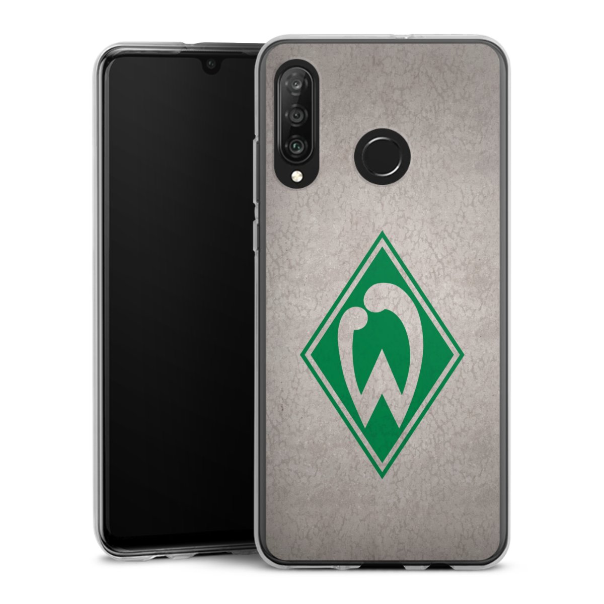 Huawei P30 Lite Handy Silikon Hülle Case transparent Handyhülle Sv Werder Bremen Concrete Official Licensed Product Silikon Case