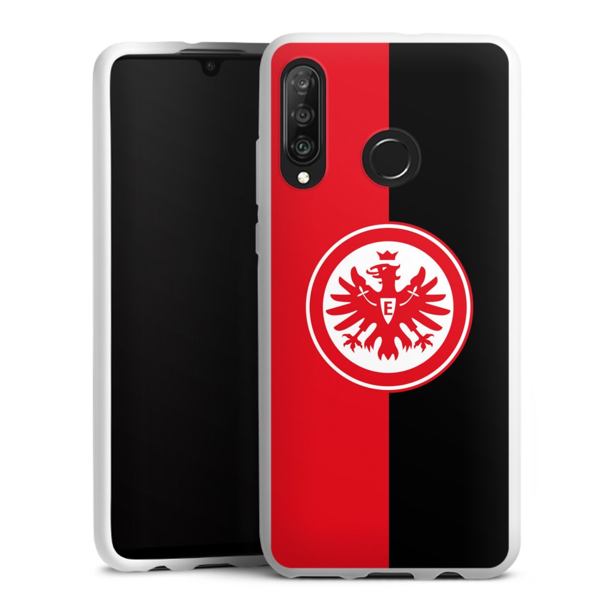 Huawei P30 Lite Handy Silikon Hülle Case weiß Handyhülle Official Licensed Product Eintracht Frankfurt Sge Silikon Case