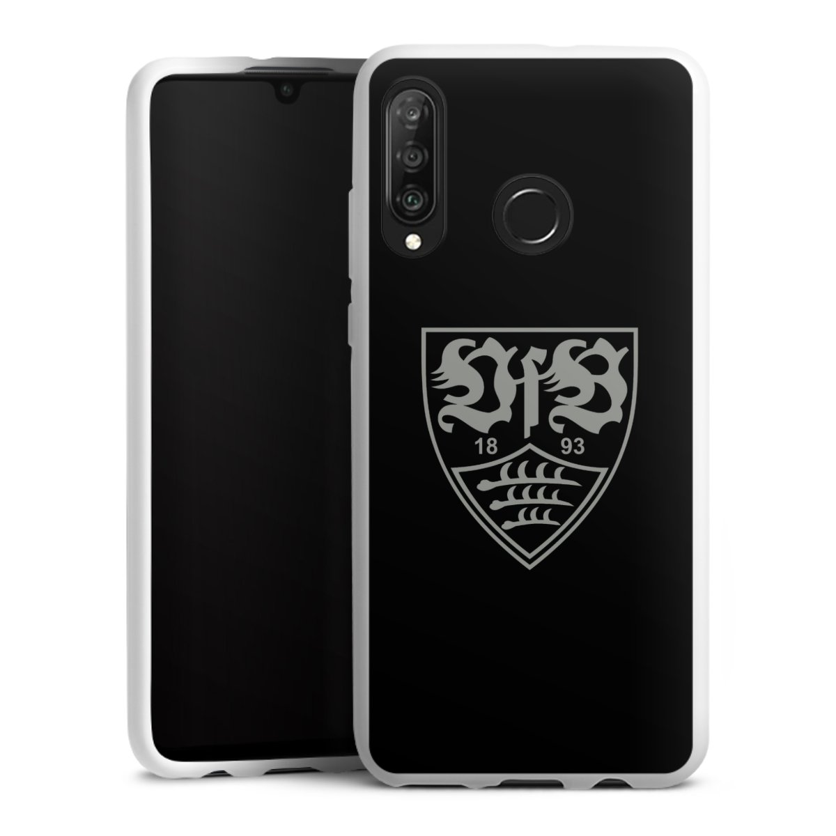 Huawei P30 Lite Handy Silikon Hülle Case weiß Handyhülle Official Licensed Product Vfb Stuttgart Silikon Case