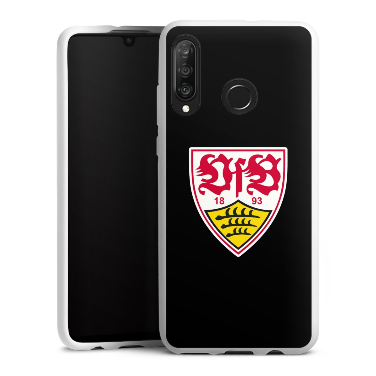 Huawei P30 Lite Handy Silikon Hülle Case weiß Handyhülle Vfb Stuttgart Official Licensed Product Coat Of Arms Silikon Case