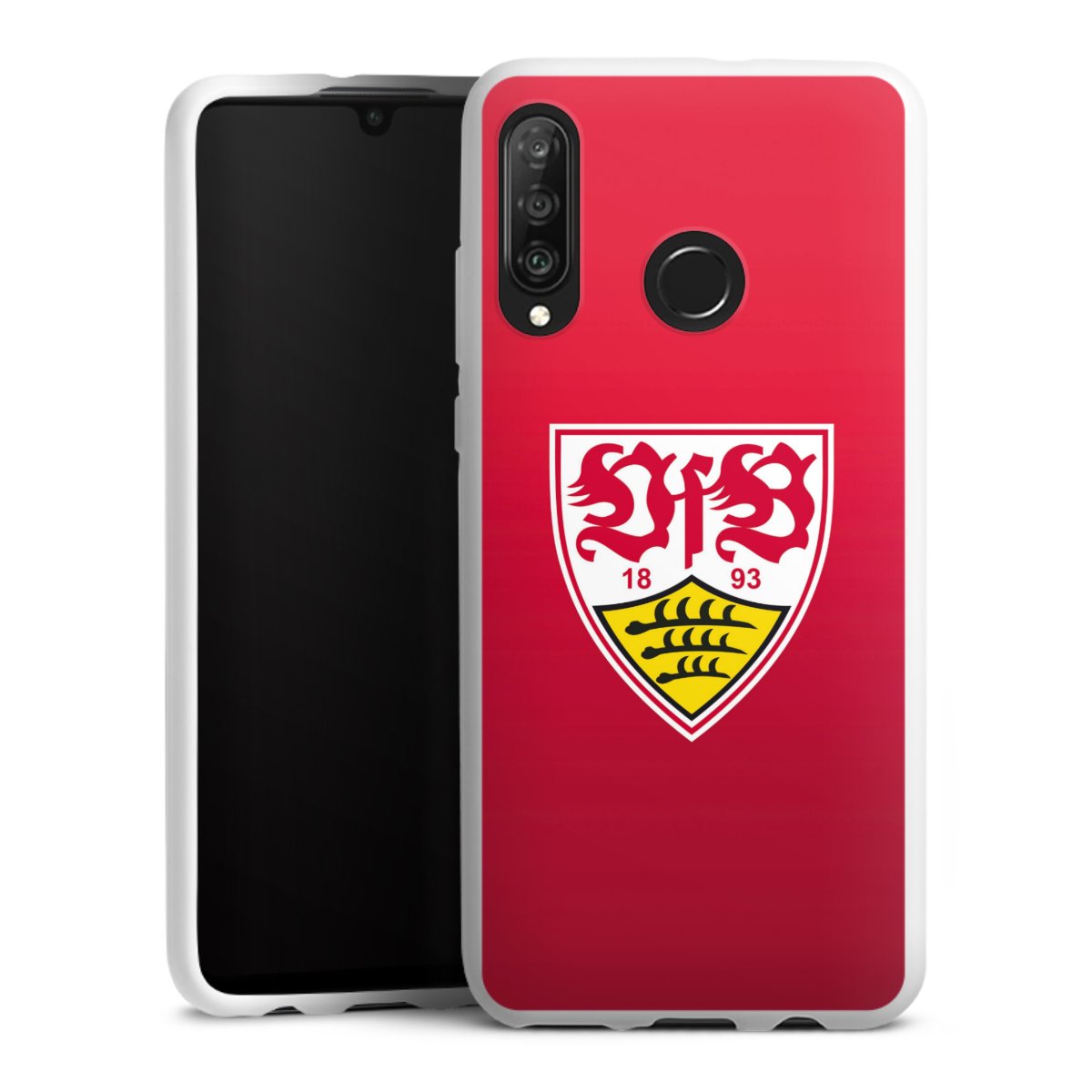 Huawei P30 Lite Handy Silikon Hülle Case weiß Handyhülle Official Licensed Product Vfb Stuttgart Silikon Case