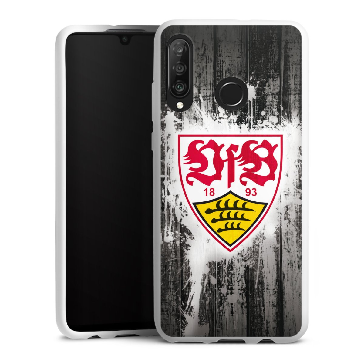 Huawei P30 Lite Handy Silikon Hülle Case weiß Handyhülle Vfb Stuttgart Official Licensed Product Silikon Case