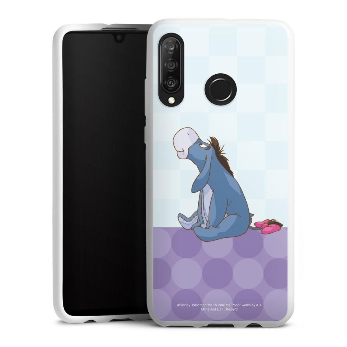 Huawei P30 Lite Handy Silikon Hülle Case weiß Handyhülle Disney Donkey Winnie The Pooh Silikon Case