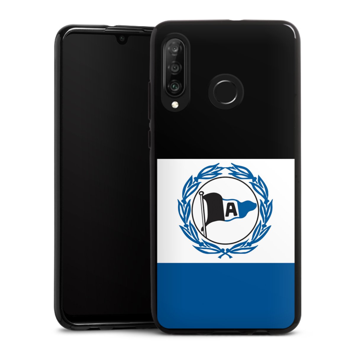 Huawei P30 Lite Handy Silikon Hülle Case schwarz Handyhülle Arminen Official Licensed Product Arminia Bielefeld