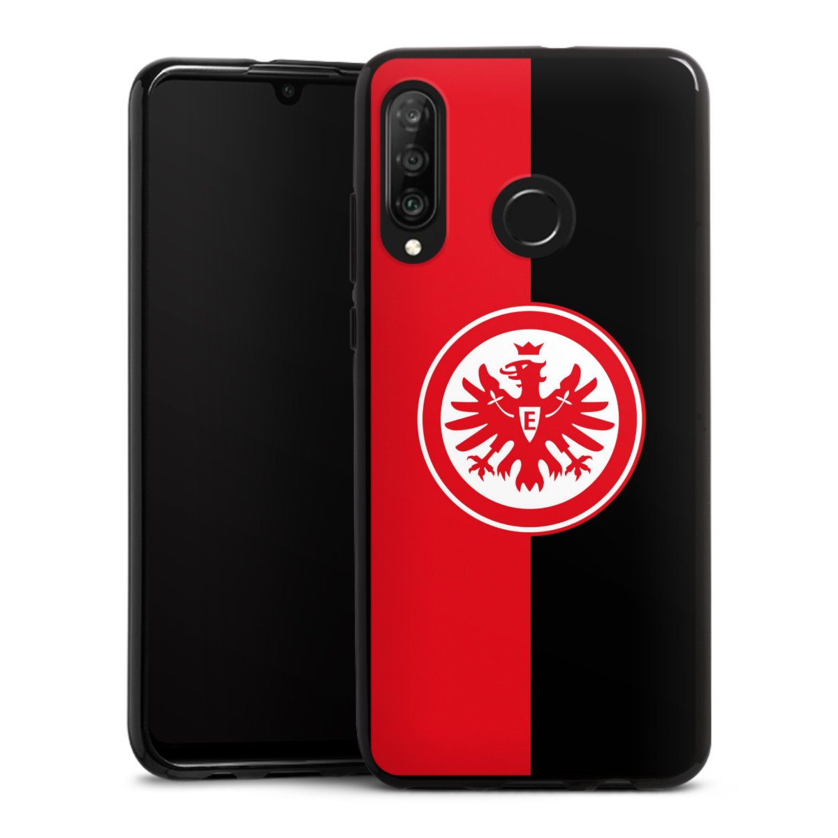 Huawei P30 Lite Handy Silikon Hülle Case schwarz Handyhülle Official Licensed Product Eintracht Frankfurt Sge