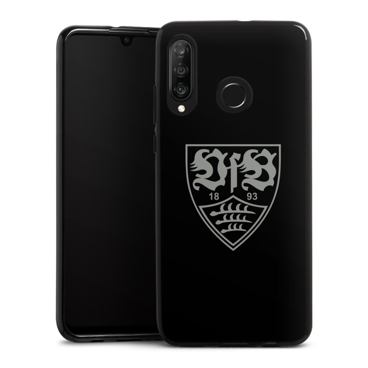 Huawei P30 Lite Handy Silikon Hülle Case schwarz Handyhülle Official Licensed Product Vfb Stuttgart